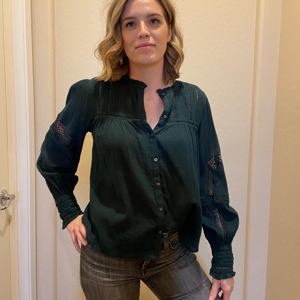 Free people xs top in green